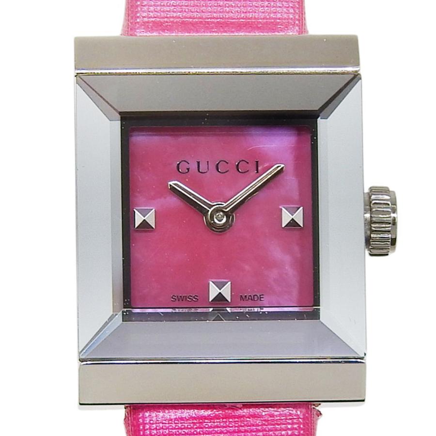 GUCCI 128.5 シグネチャー文字盤 レディース腕時計 電池交換済 GUCCI