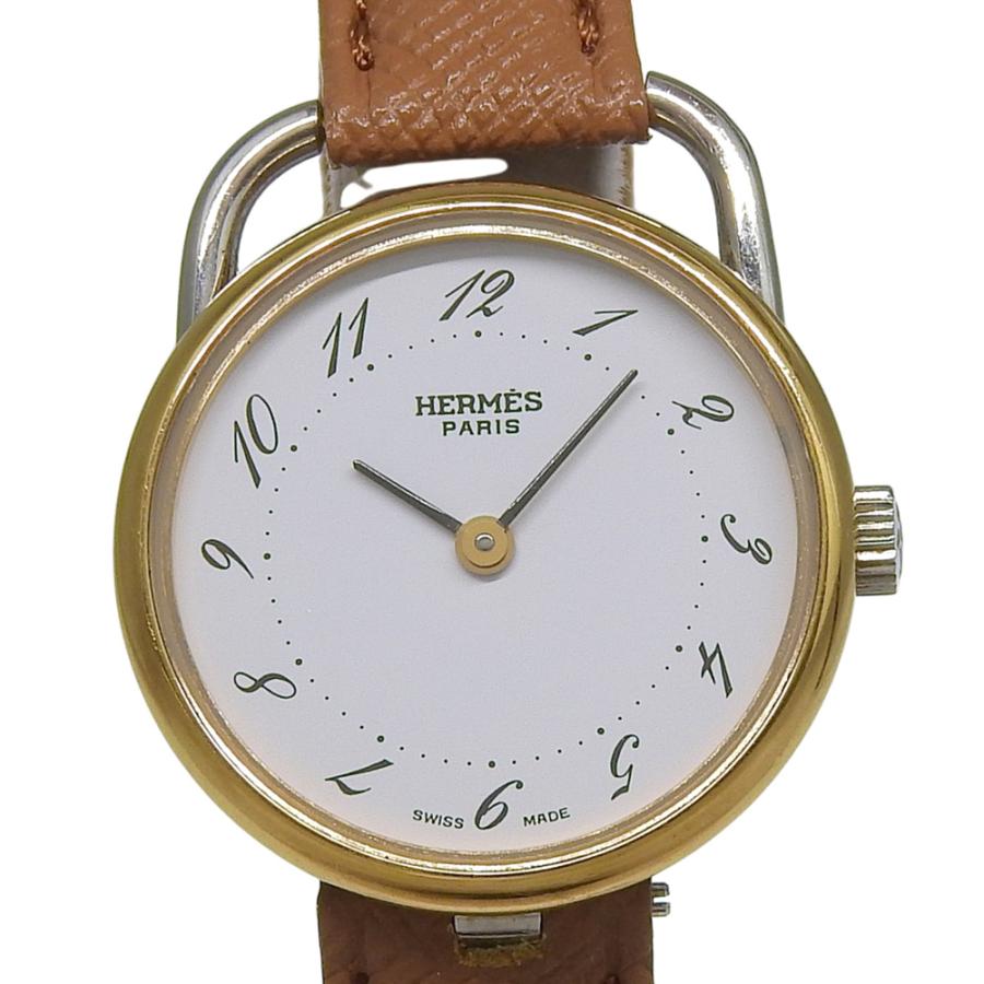 HERMES（エルメス） アルソー 腕時計 金メッキ×レザー クオーツ 