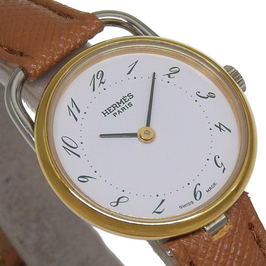 HERMES（エルメス） アルソー 腕時計 金メッキ×レザー クオーツ