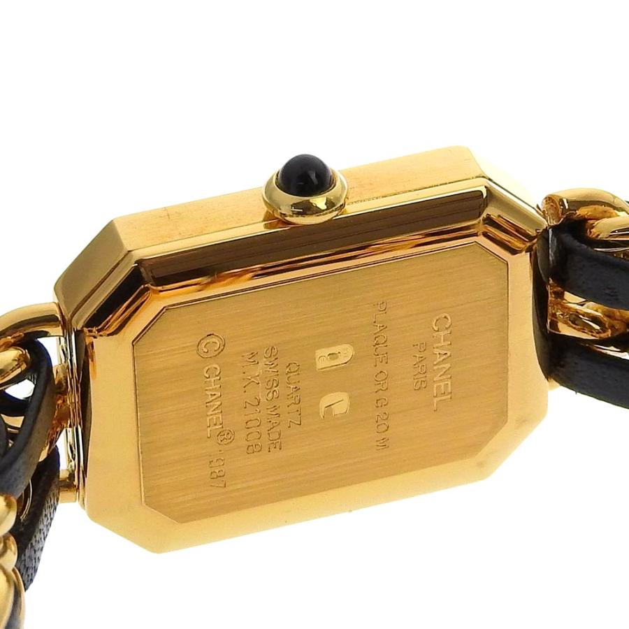 【CHANEL】シャネル プルミエールS H0001 金メッキ×レザー クオーツ アナログ表示 レディース ブラック文字盤 腕時計 CHANEL（シャネル） プルミエールS H0001 腕時計 金メッキ×レザー