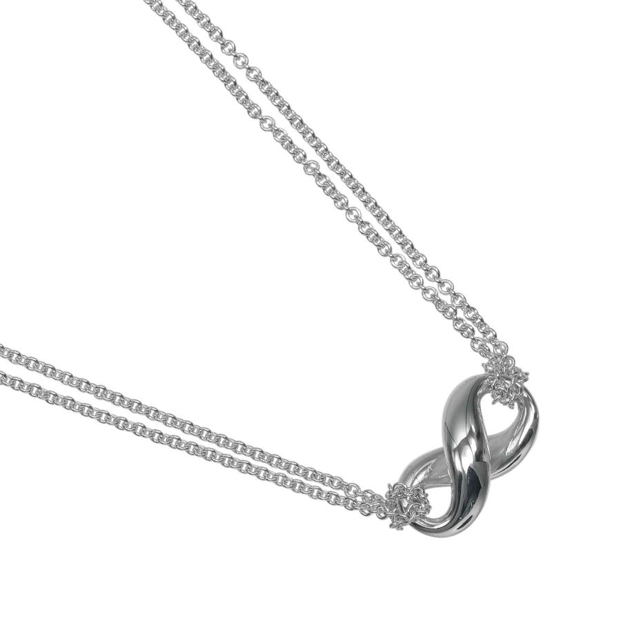 美品　ティファニー　インフィニティ　ネックレス　ダブルチェーン　シルバー　925 TIFFANY&Co.（ティファニー） インフィニティ ダブルチェーン
