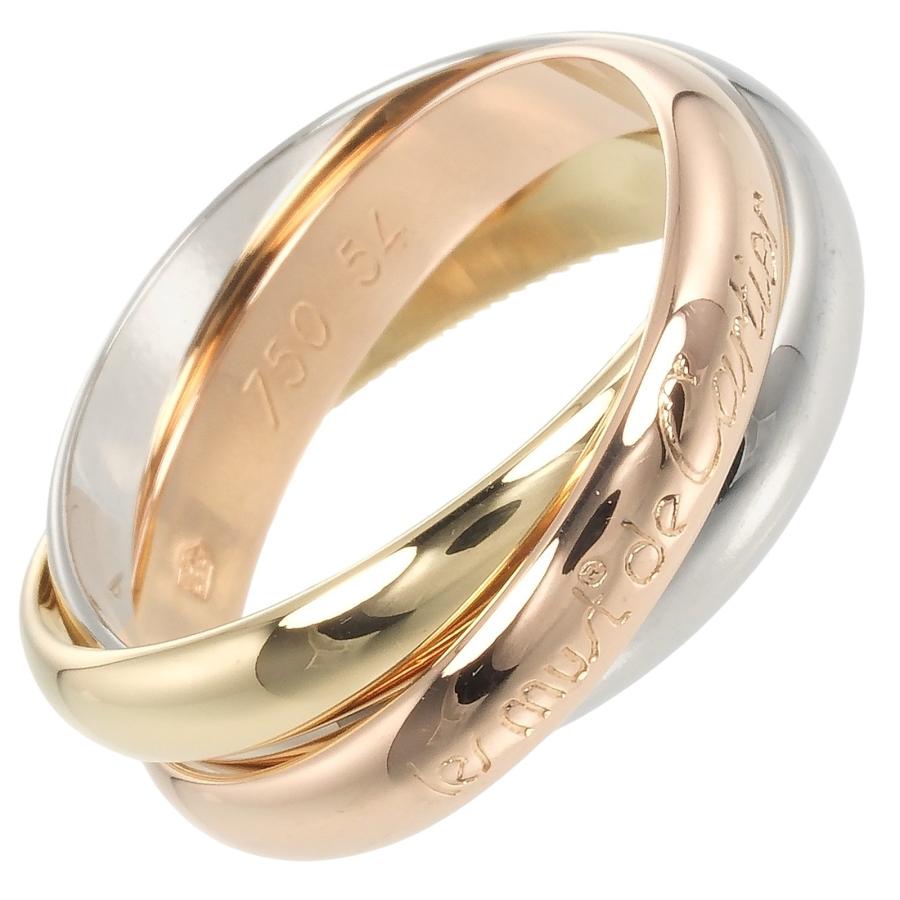 カルティエ トリニティ 13号 リング 指輪 3.4mmバンド K18ゴールド YG