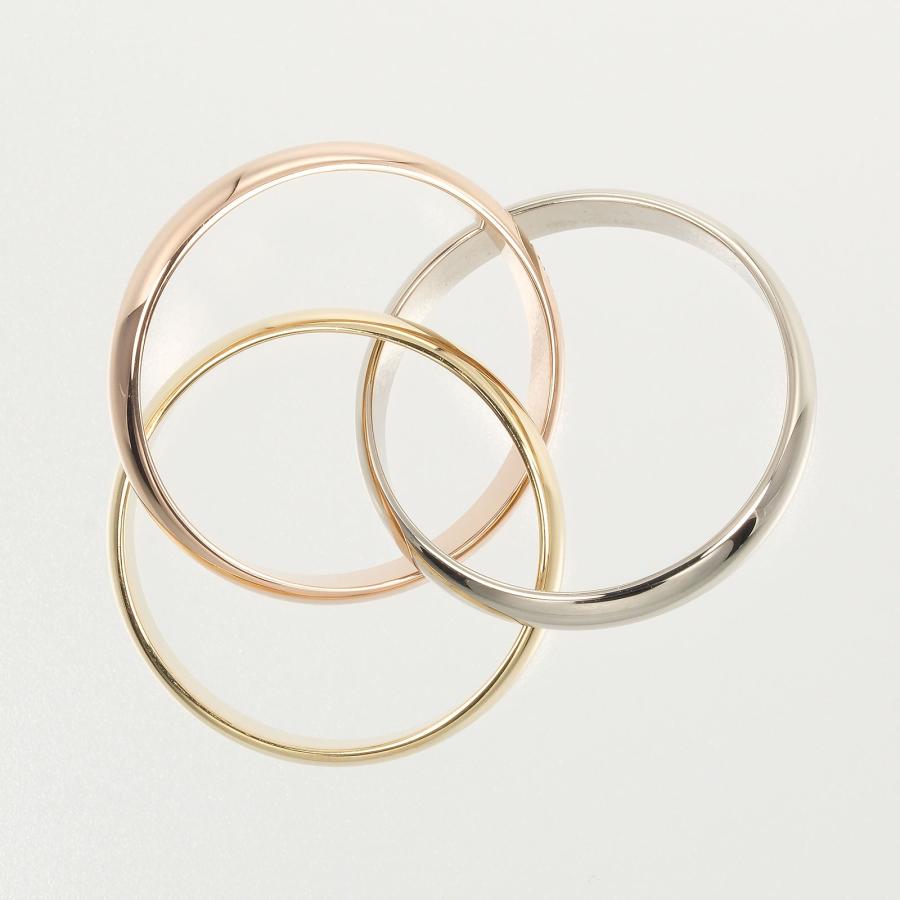 カルティエ トリニティ 13号 リング 指輪 3.4mmバンド K18ゴールド YG