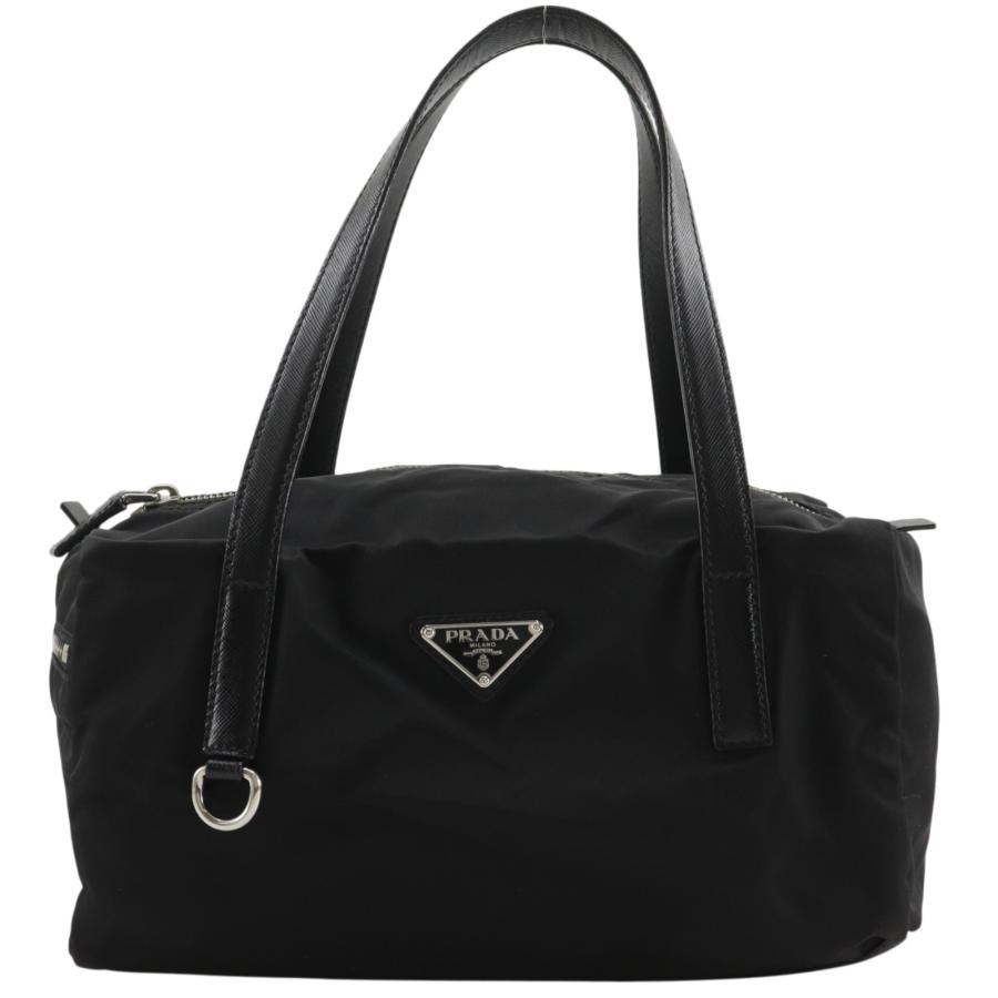 PRADA プラダ ナイロン ミニボストン トートバッグ ハンドバッグ 黒 PRADA（プラダ） ミニボストン トートバッグ ナイロン 黒 レディース