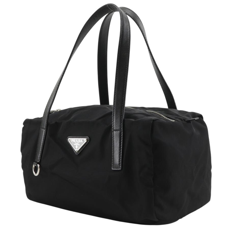 PRADA（プラダ） ミニボストン トートバッグ ナイロン 黒 レディース