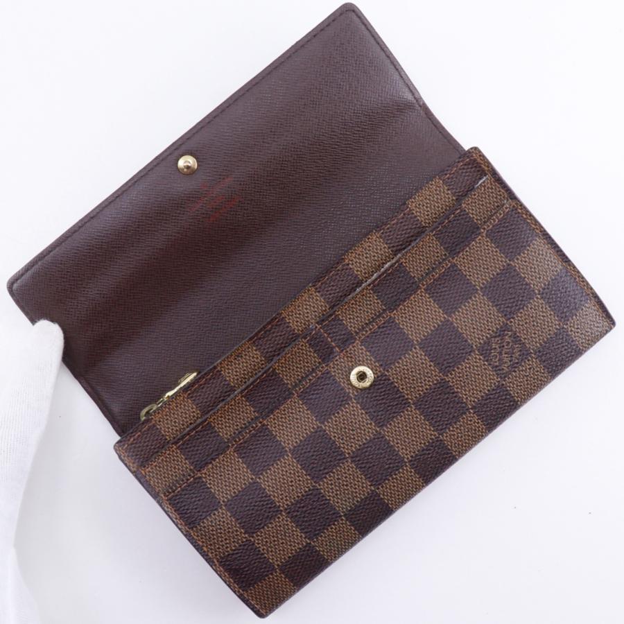 ルイヴィトン ダミエ ポルトフォイユ サラ 長財布 N61734 ブラウン 茶系 LOUIS VUITTON（ルイ・ヴィトン） ポルトフォイユ・サラ N61734 CA1026