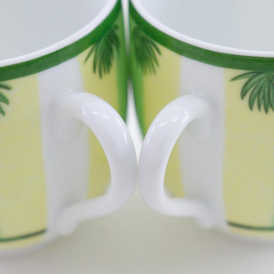 【HERMES】エルメス グリーンデミタスカップ＆ソーサーペアセット アフリカ 陶器 緑/黄 _ 食器 HERMES（エルメス） グリーンデミタスカップ＆ソーサーペアセット