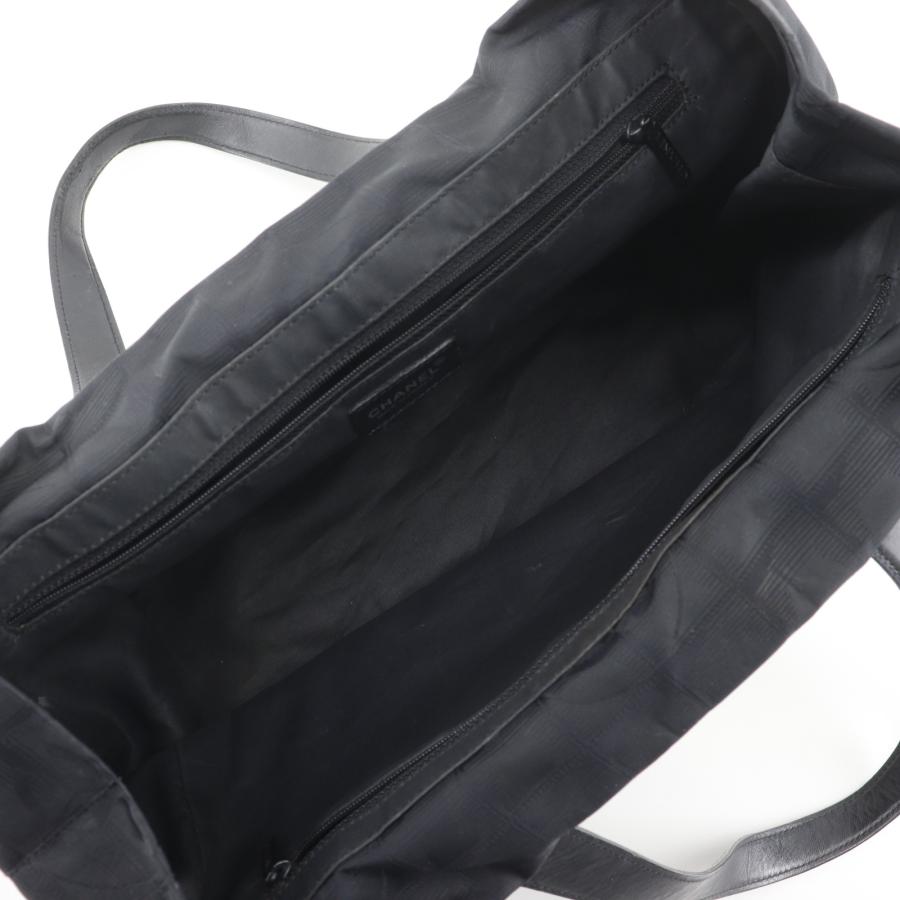 CHANEL シャネル ニュートラベルライン トートMM A15991 トートバッグ ナイロンキャンバス 黒 レディース【I141526051】中古の画像