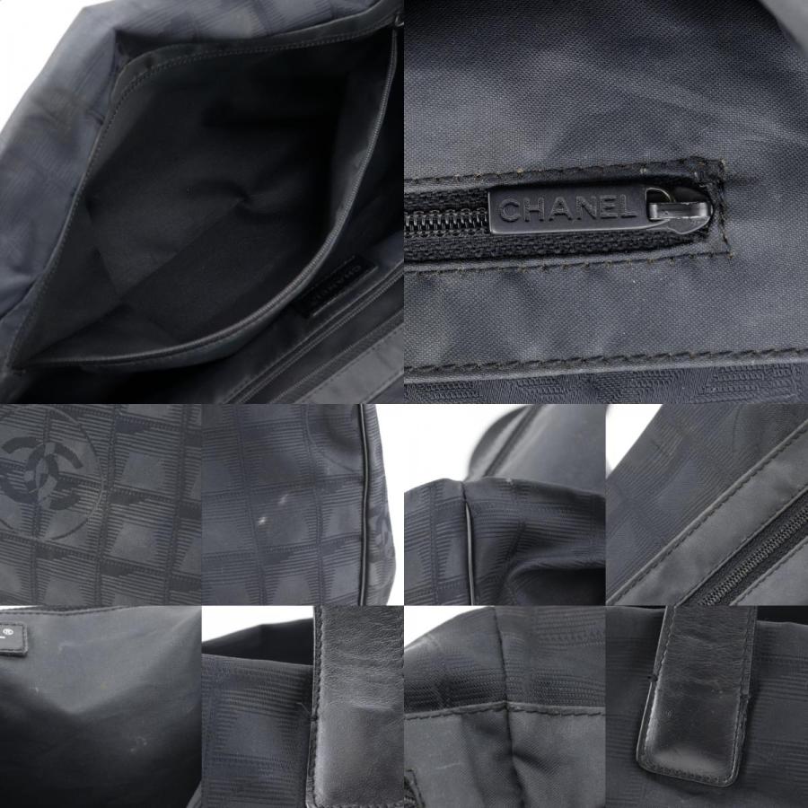CHANEL シャネル ニュートラベルライン トートMM A15991 トートバッグ ナイロンキャンバス 黒 レディース【I141526051】中古の画像