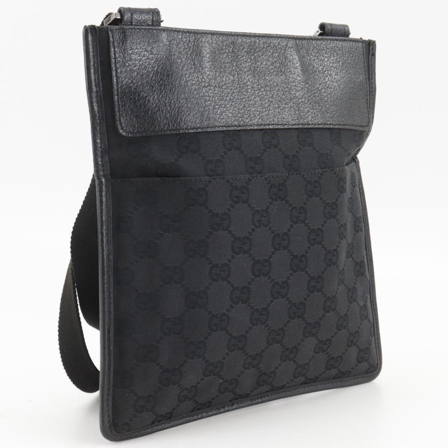 GUCCI 黒 バッグ キャンバス GUCCI（グッチ） 27639 ショルダーバッグ GGキャンバス 黒 ユニ