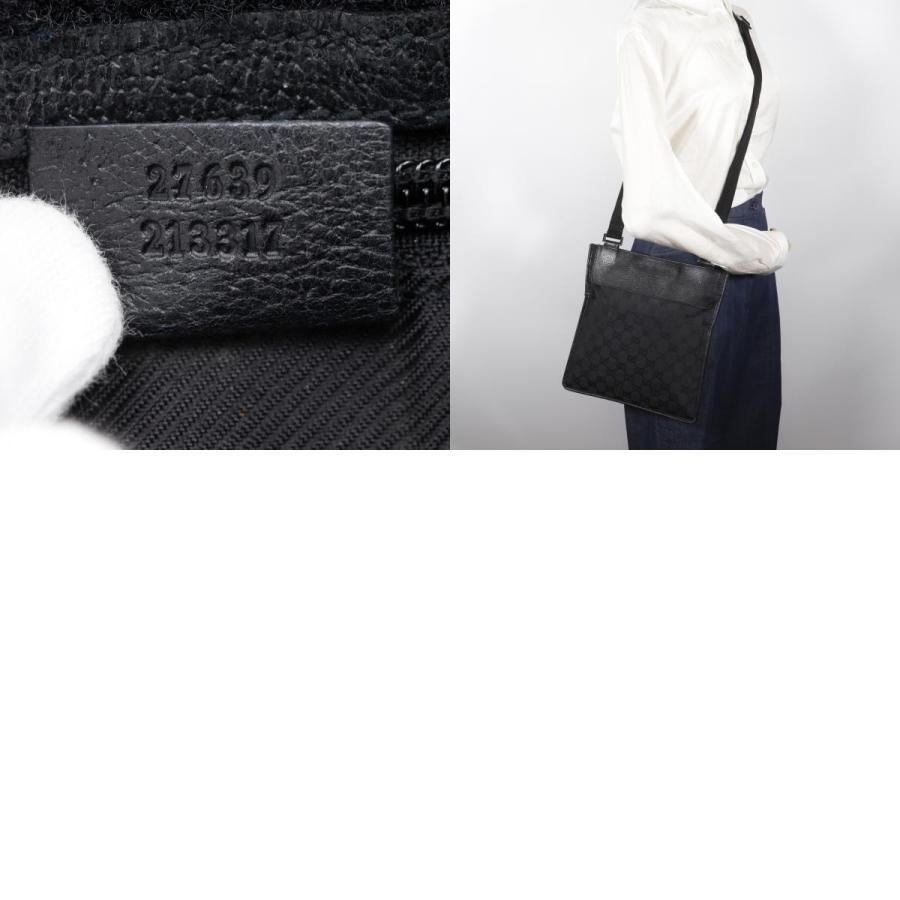 GUCCI（グッチ） 27639 ショルダーバッグ GGキャンバス 黒 ユニ