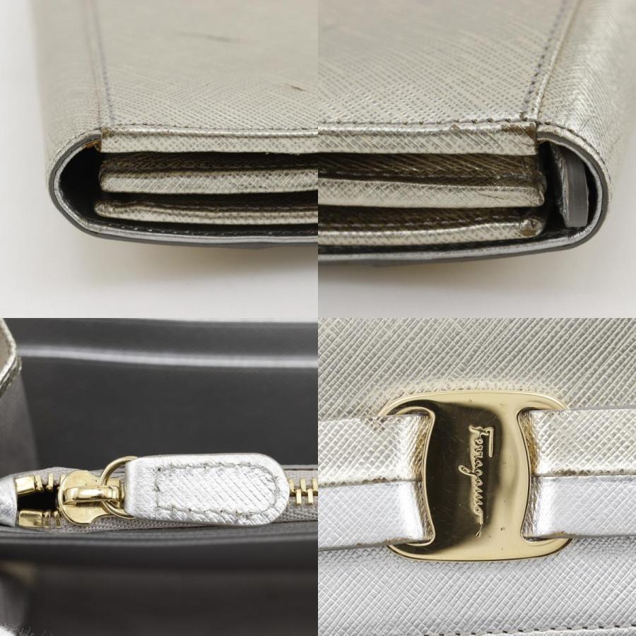 Salvatore Ferragamo ヴァラ リボン シルバー サイズ8 Salvatore Ferragamo サルヴァトーレフェラガモ ヴァラリボン JP-22