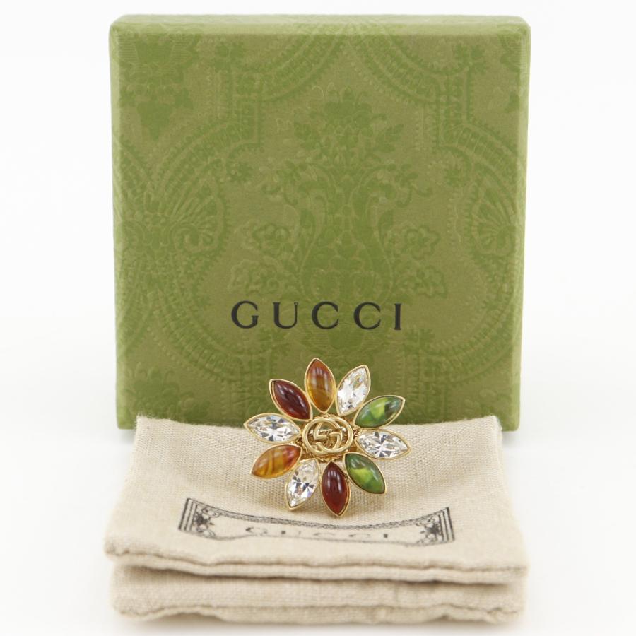 GUCCI（グッチ） インターロッキングG フラワー 3連 リング・指輪