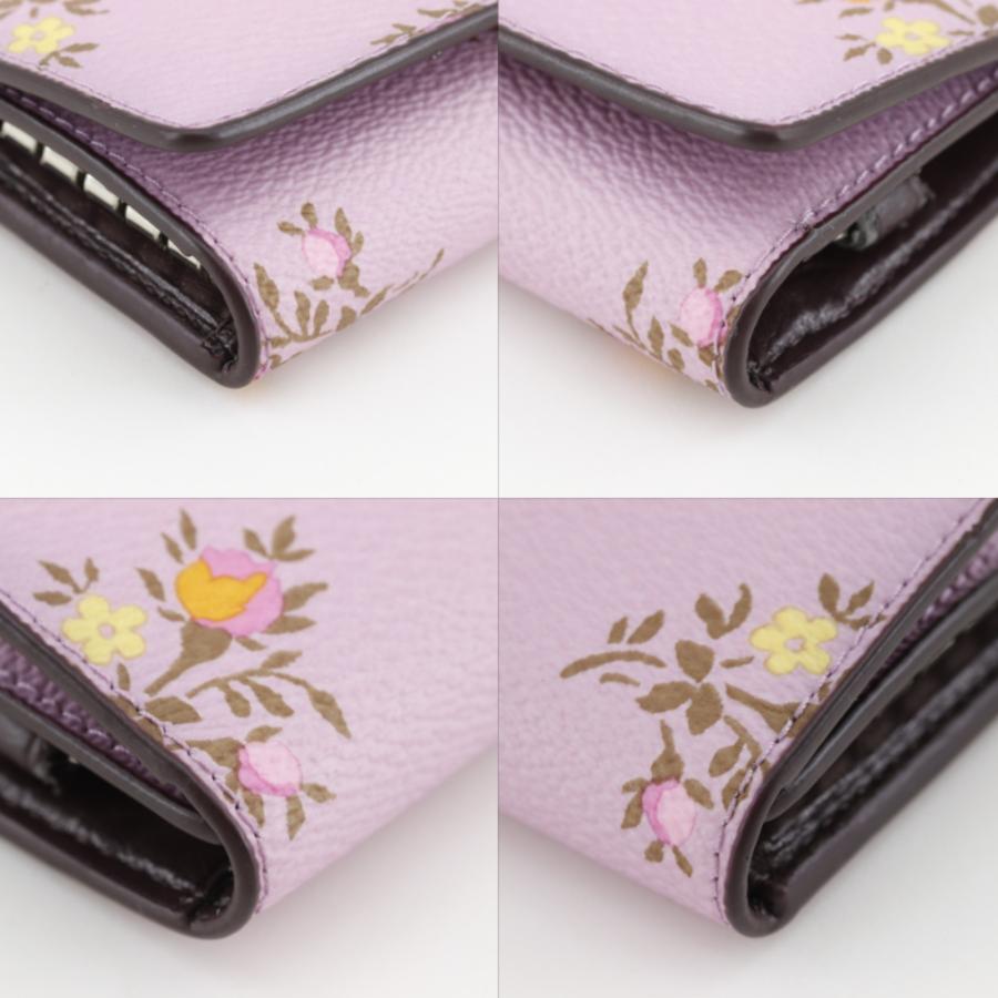 COACH（コーチ） 花柄 6連 23519 キーケース レザー ピンク レディース 
