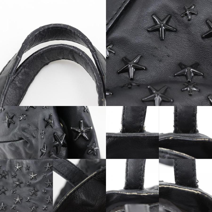 JIMMY CHOO ジミーチュウ スタースタッズ トートバッグ レザー 黒
