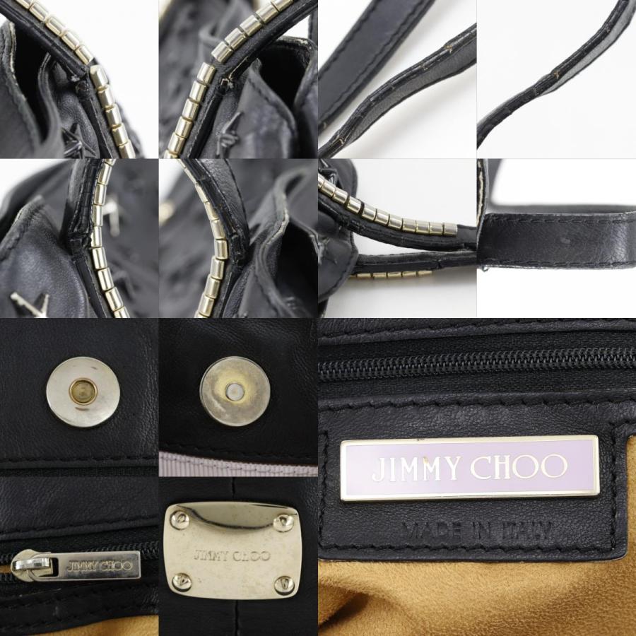 JIMMY CHOO ジミーチュウ スタースタッズ トートバッグ レザー 黒