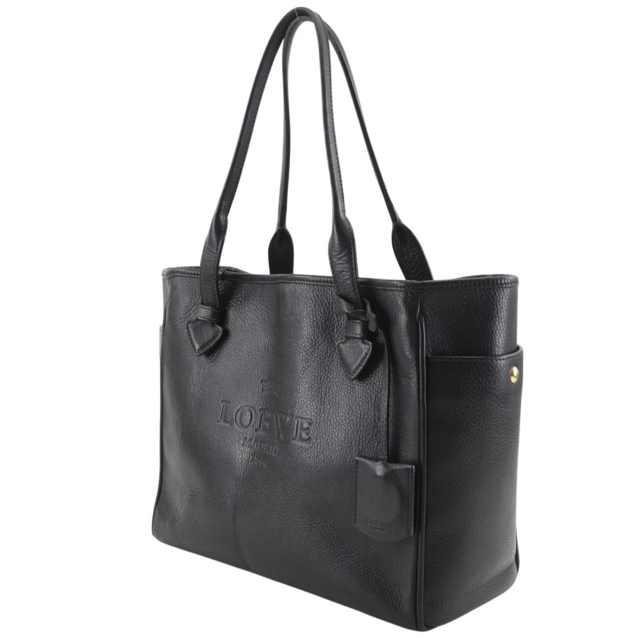 LOEWE ロエベ ヘリテージ レザー トートバッグ ハンドバッグ ブラック 黒 LOEWE（ロエベ） ヘリテージ トートバッグ レザー 黒 レディース