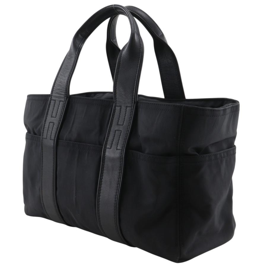 美品！HERMES エルメス　アカプルコ PM ハンドバッグ　ナイロン　ブラック HERMES（エルメス） アカプルコPM ハンドバッグ ナイロン 黒