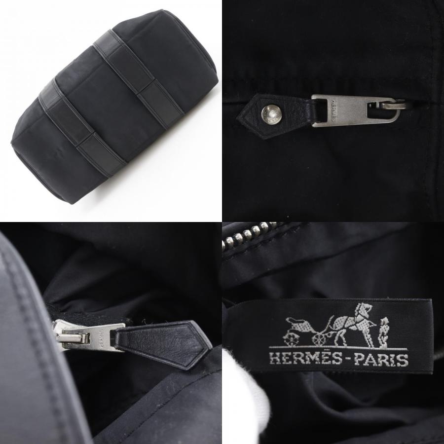 HERMES（エルメス） アカプルコPM ハンドバッグ ナイロン 黒