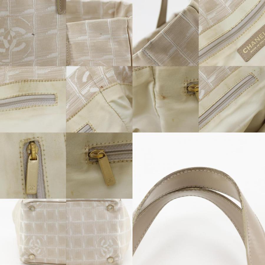 CHANEL シャネル ニュートラベルライン トートMM A15991 トートバッグ ナイロンキャンバス ベージュ レディース【I141526154】中古の画像