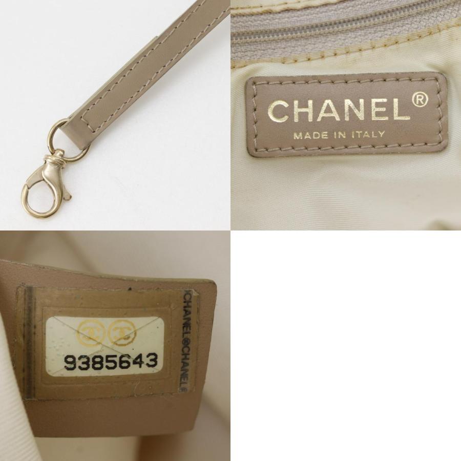 CHANEL シャネル ニュートラベルライン トートMM A15991 トートバッグ ナイロンキャンバス ベージュ レディース【I141526154】中古の画像