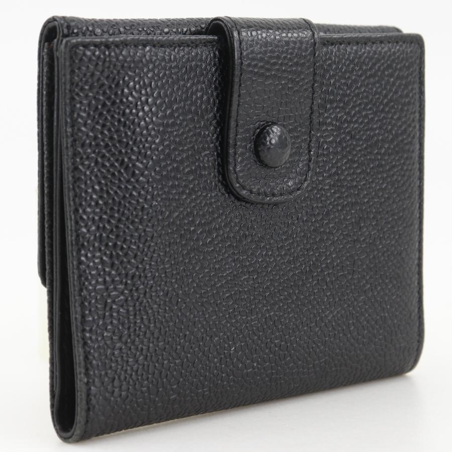 CHANEL（シャネル） ココマーク 二つ折り財布 キャビアスキン 黒