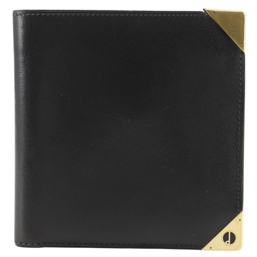 未使用　dunhill 2つ折り財布　レザーウォレット　ブラック dunhill（ダンヒル） 二つ折り財布 レザー 黒 メンズ【I141526160