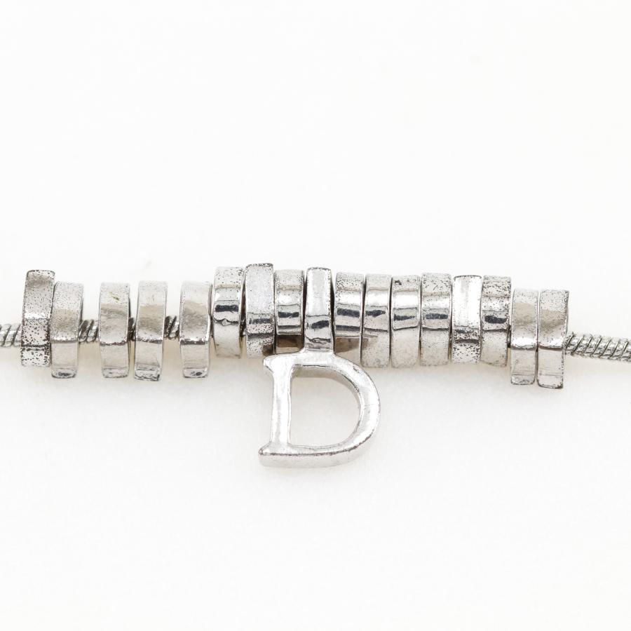 Dior クリスチャンディオール Dロゴ ネックレス 金属製 シルバー 約7.4 Dior ディオールネックレスDロゴシルバーレディース
