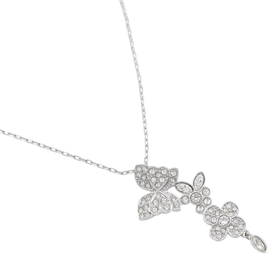 スワロフスキー ネックレス　Eden 花　蝶　シルバー　正規品　新品　箱付 SWAROVSKI（スワロフスキー） エデン バタフライ フラワー ネックレス