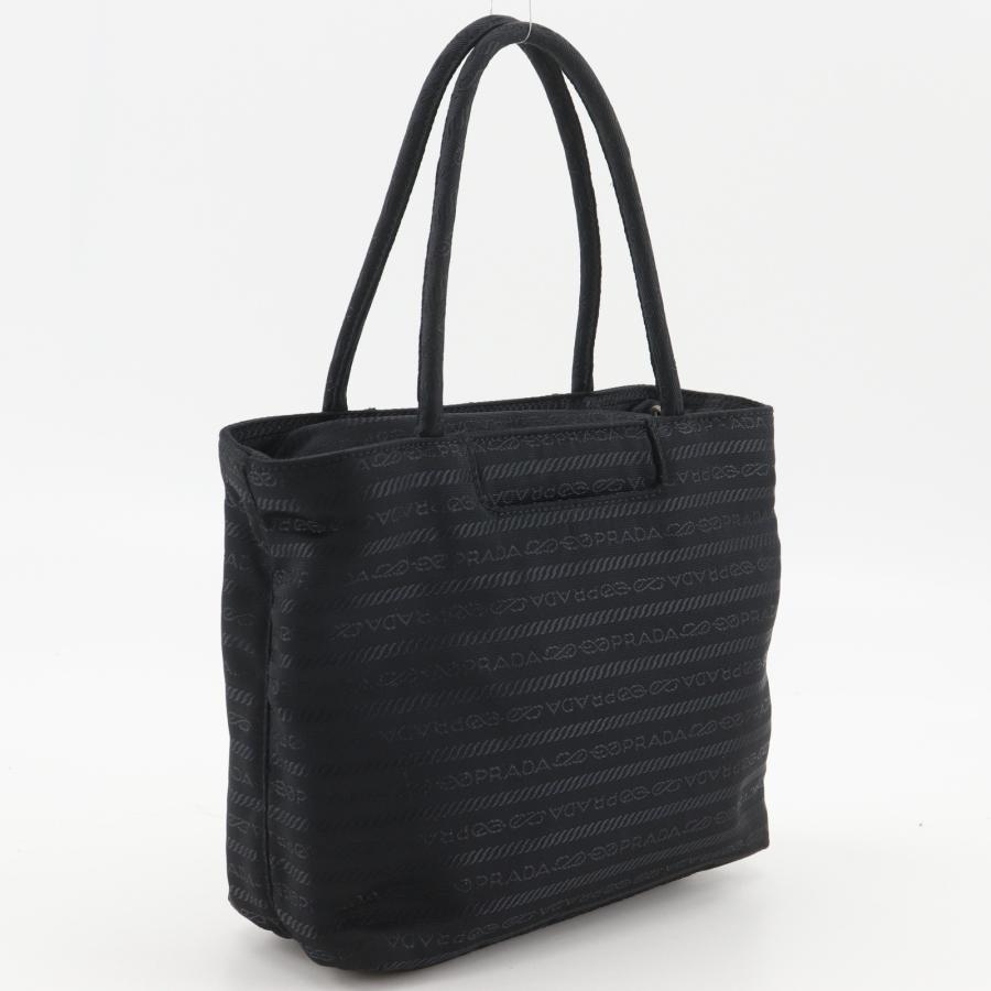 PRADA（プラダ） ロゴ ハンドバッグ ナイロン 黒 レディース