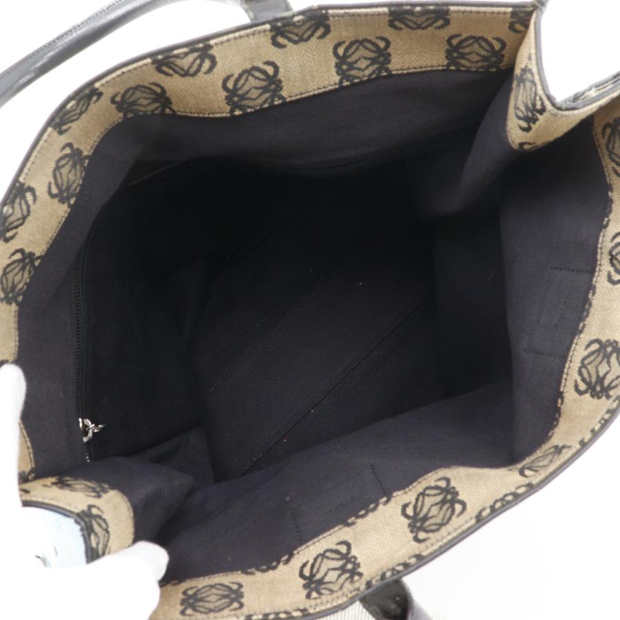 LOEWE（ロエベ） アナグラム トートバッグ キャンバス×レザー グレー