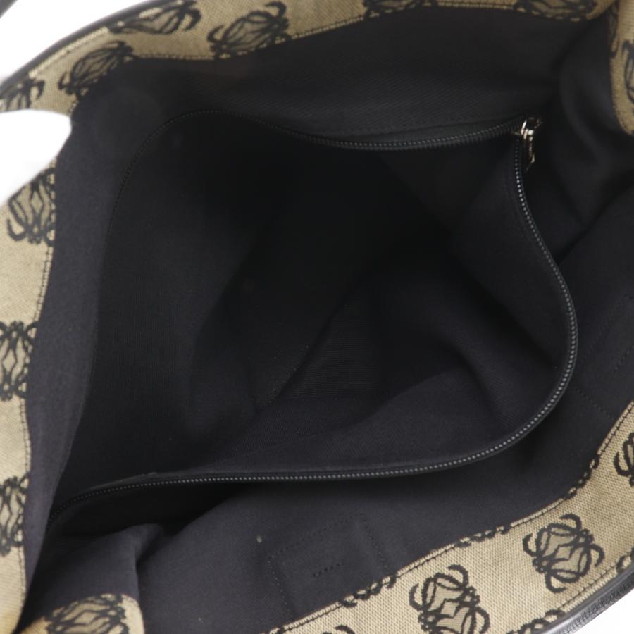 LOEWE（ロエベ） アナグラム トートバッグ キャンバス×レザー グレー