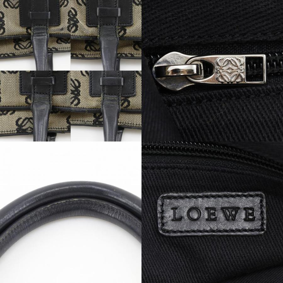 LOEWE（ロエベ） アナグラム トートバッグ キャンバス×レザー グレー