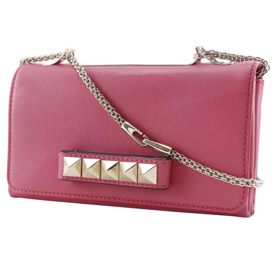 【Valentino】ヴァレンチノ VaVaVoom ロックスタッズ  チェーンショルダー ラムスキン ピンク レディース ショルダーバッグ VALENTINO（ヴァレンティノ） ヴァレンチノ VaVaVoom ロックスタッズ