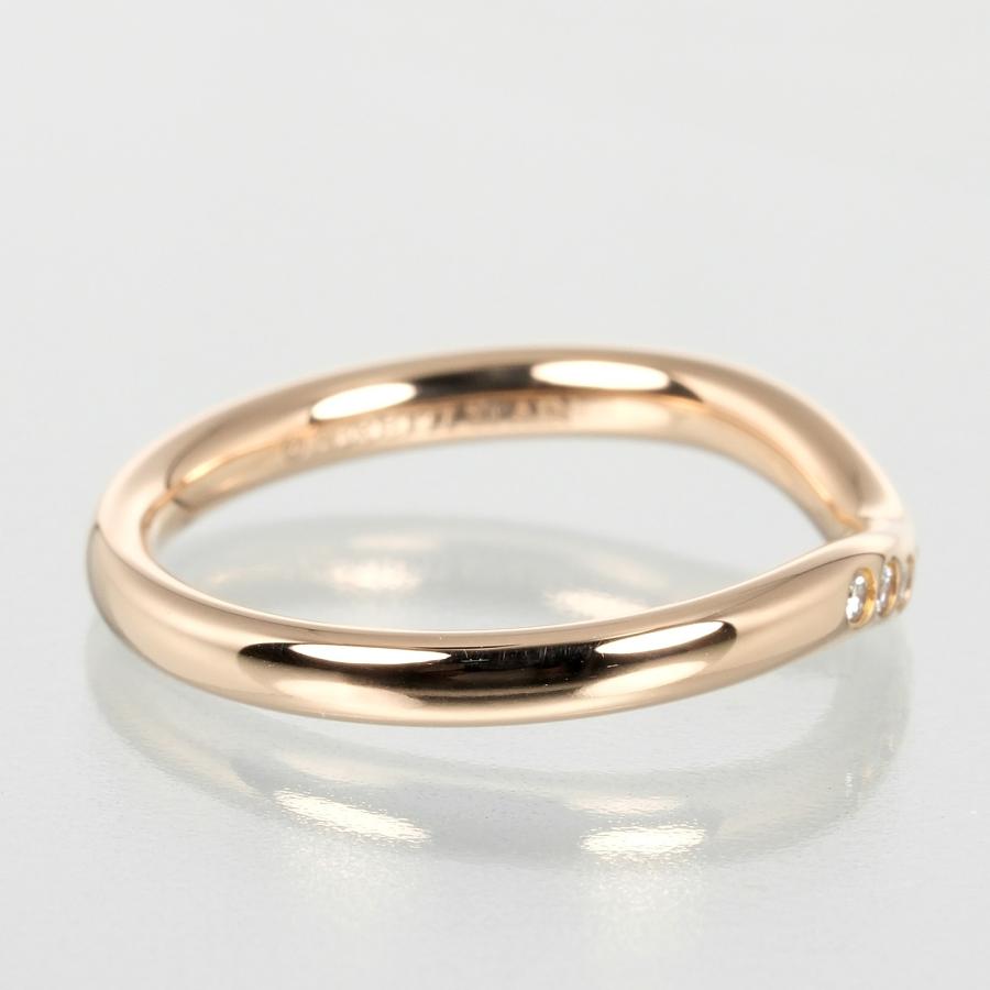 TIFFANY&Co. ティファニー カーブド バンド 7.5号 リング 指輪 K18PG 