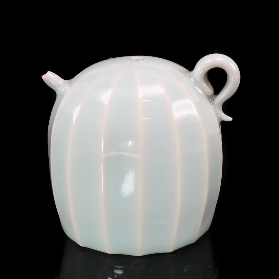 鈴木治 造 青白磁水滴 走泥社 骨董品 陶磁器 _【I142026003】中古_1