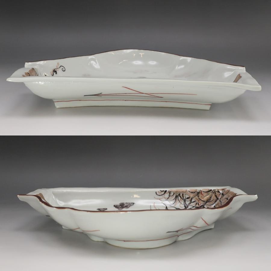 人間国宝 藤本能道 作 】 翡翠図 皿 骨董品 陶磁器 _【I142026005