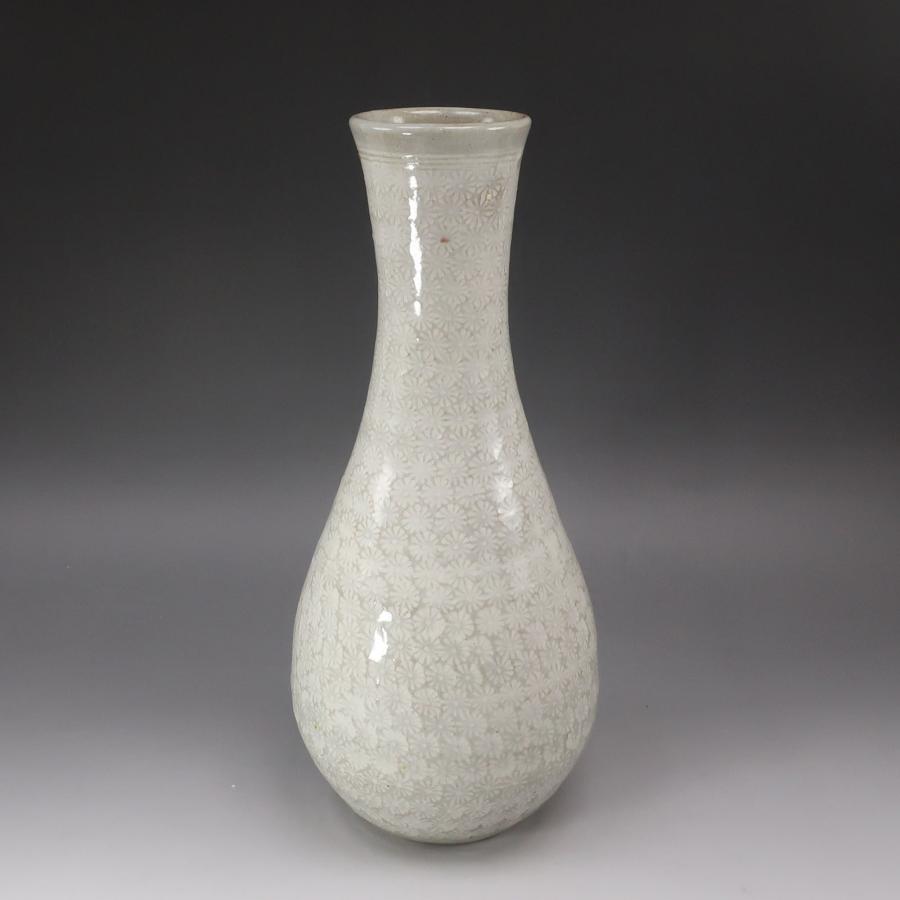 人間国宝 楠部彌弌 作 】 三島華文花瓶 骨董品 陶磁器 _【I142026013