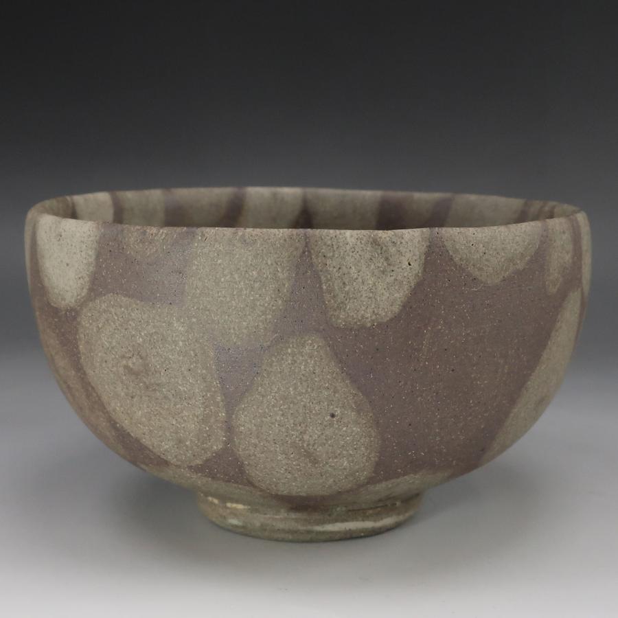 人間国宝 松井康成 】 造 練上茶碗 骨董品 陶磁器 _【I142826026】中古