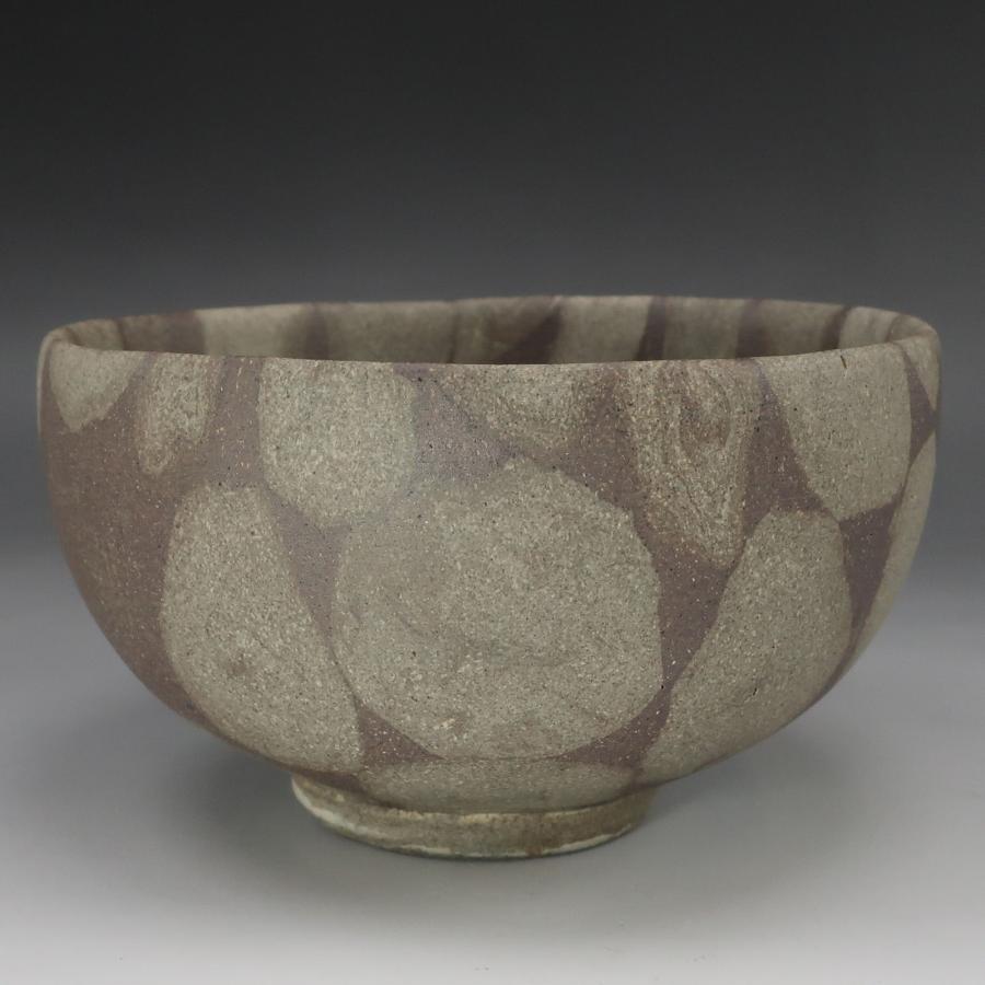 人間国宝 松井康成 】 造 練上茶碗 骨董品 陶磁器 _【I142826026】中古