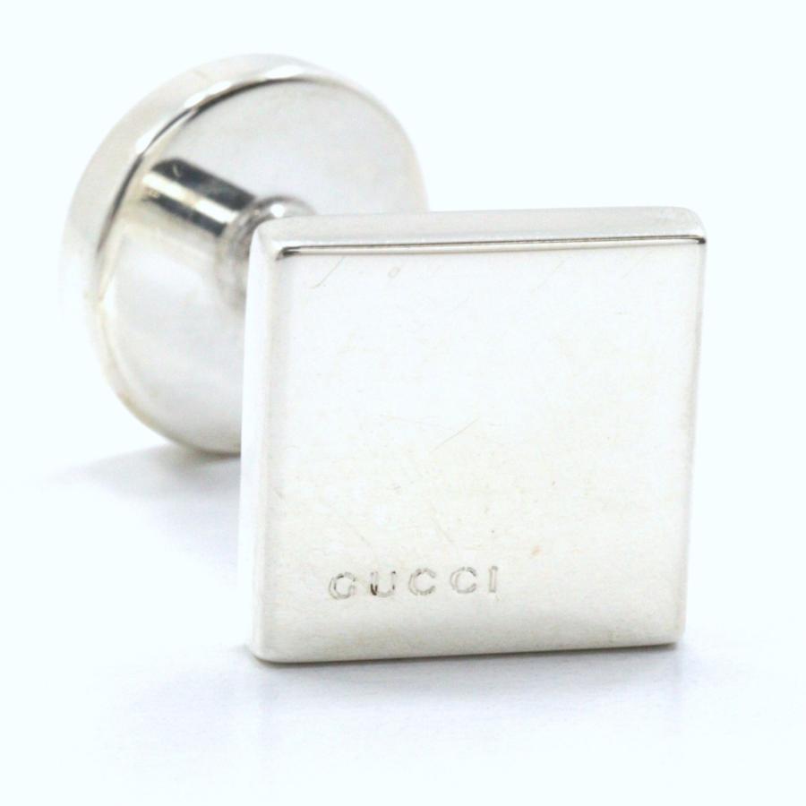 GUCCI（グッチ） スクエアロゴ カフス シルバー925 メンズ【I150124021