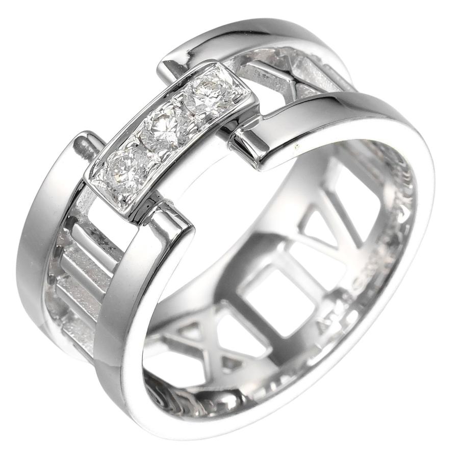 TIFFANY&Co. ティファニー リング オープン アトラス 13号 指輪 K18WG 