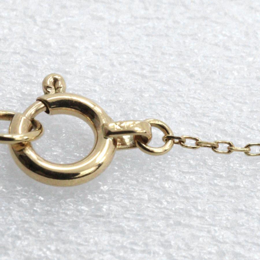 AHKAH（アーカー） ハート 0.02 ネックレス K18YG×ダイヤモンド 約0.8g