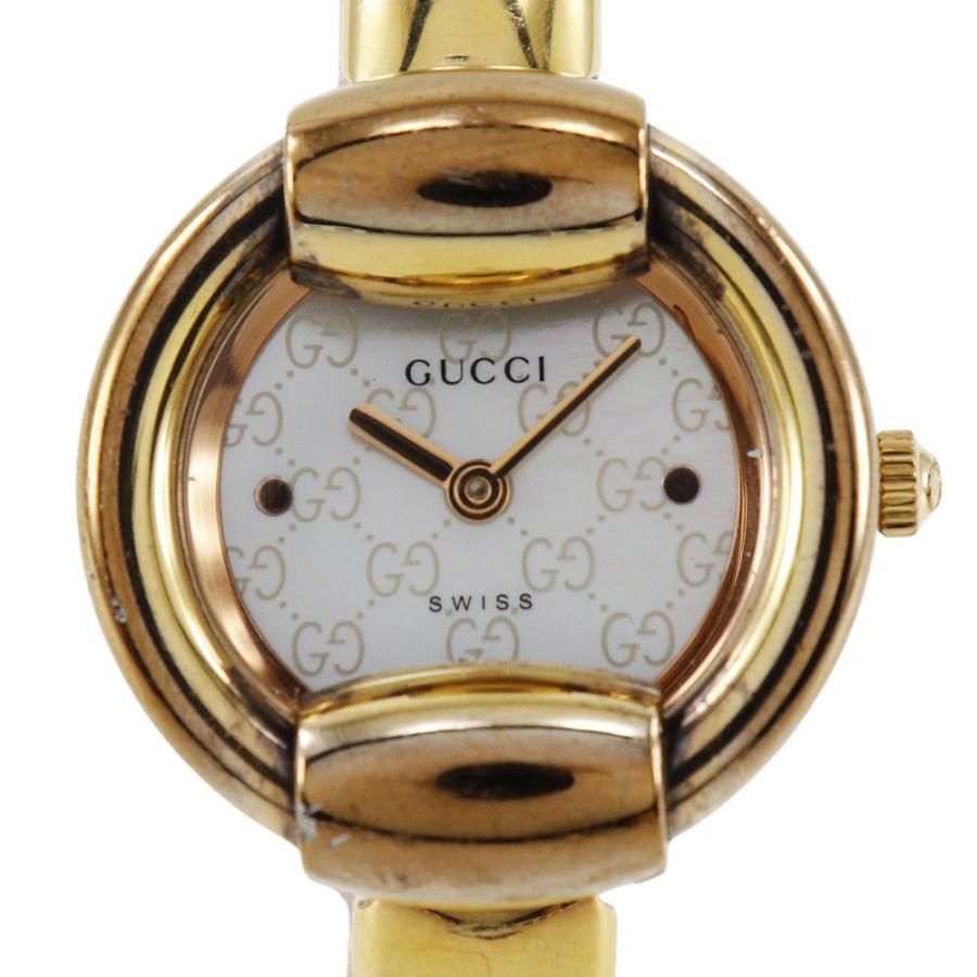 GUCCI グッチ 1400L 腕時計 金メッキ×SS クオーツ アナログ表示