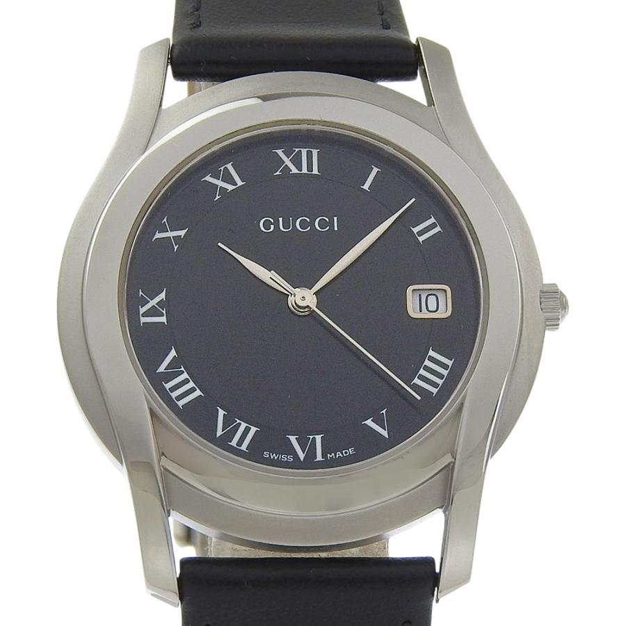 GUCCI（グッチ） Gクラス 5500M 腕時計 SS×レザー クオーツ アナログ
