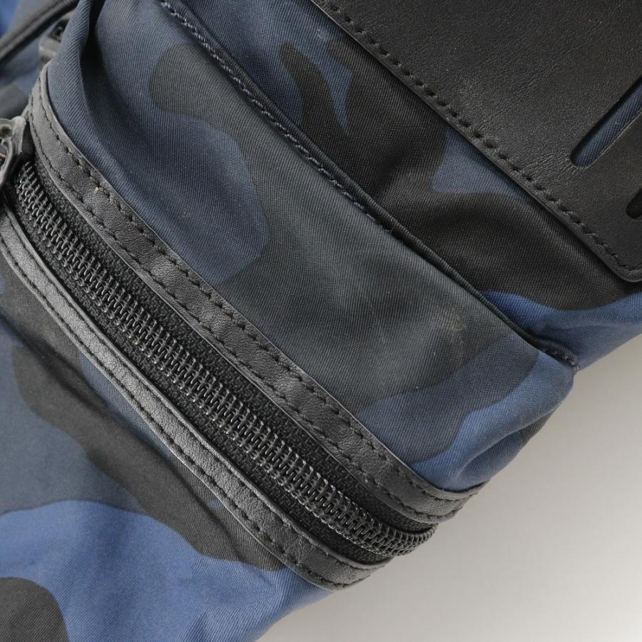 COACH（コーチ） 迷彩 リュック・デイパック ナイロン×カーフ 青/黒