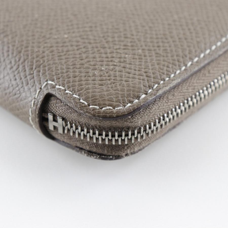 【HERMES】エルメス アザップロングシルクイン ヴォーエプソン×シルク エトゥープ  C レディース 長財布 HERMES（エルメス） アザップロングシルクイン C 長財布 ヴォー