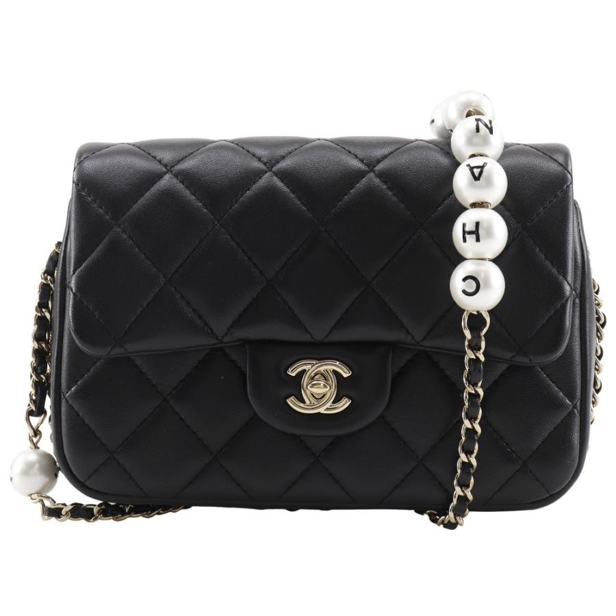 CHANEL シャネル パールチェーンショルダー マトラッセ AS1533
