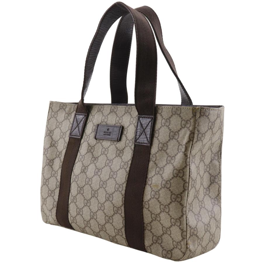 良品 GUCCI グッチ トートバッグ スプリーム GG 141976 ロゴ GUCCI（グッチ） 141976 トートバッグ GGスプリームキャンバス 茶