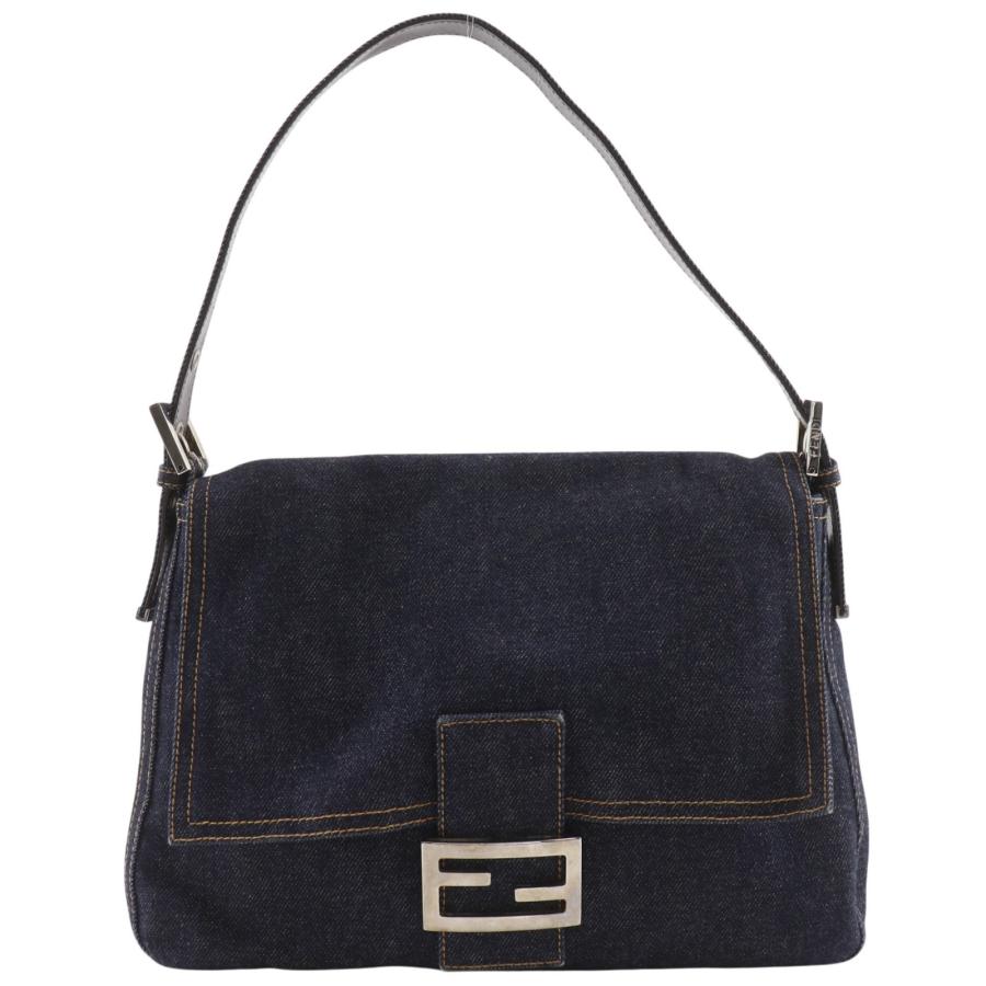 FENDI（フェンディ） マンマバケット ショルダーバッグ デニム 紺